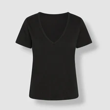 $88 Commando Women's Black Cloud Stretch Short-Sleeve T-Shirt Top Size XS
