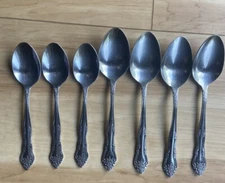 Rogers Stanley Roberts DREAM ROSE Stainless Flatware Teaspoons Spoons Korea 8A