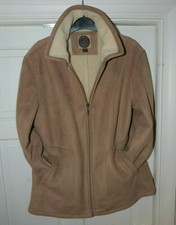 Ladies Beige Faux Shearling Jacket Size Large (14)