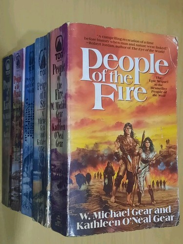 Lot of 5 W Michael & Kathleen Gear People of the Novels Native American Fiction