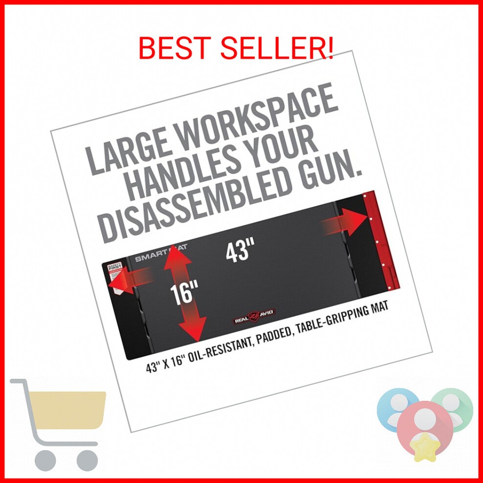 Real Avid Universal Smart Mat 43x16”, Large Gun Cleaning Mat With