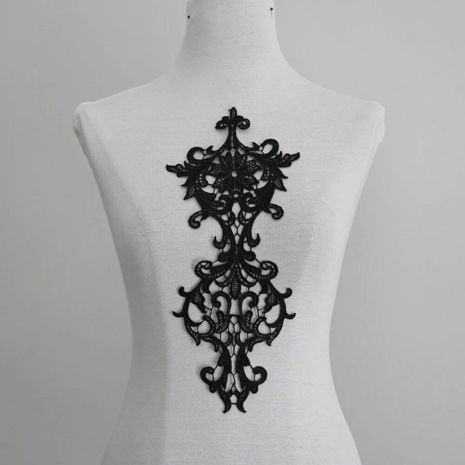 1Pc Lace Embroidery Applique Patches DIY Sewing Wedding Dress Clothing Decor - Image 3 of 4