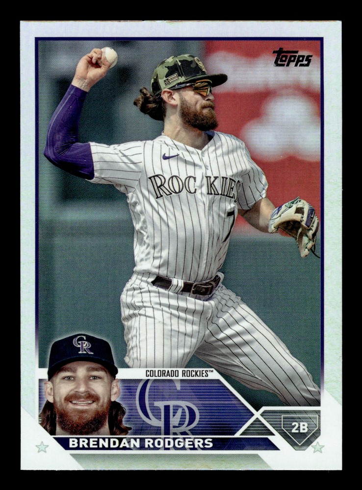 2023 Topps Series 1 Rainbow Foil Brendan Rodgers #287 Colorado Rockies