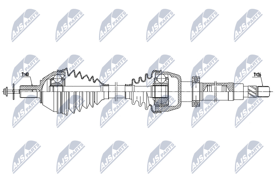 NPW-FR-157 NTY Drive Shaft for FORD,VOLVO