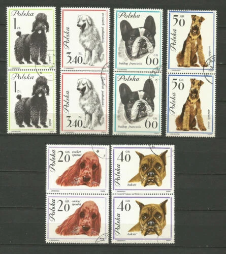 Timbres sur les animaux domestiques et de ferme avec 9 timbres