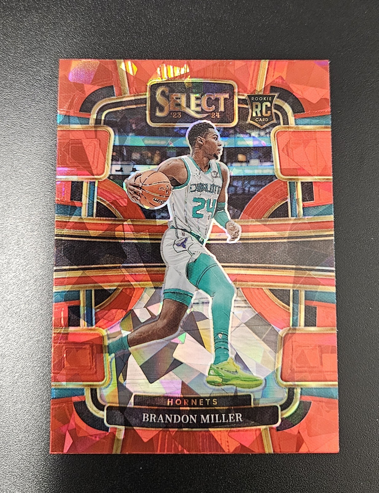 2023-24 Panini Select BRANDON MILLER RED CRACKED ICE SP PRIZM Rookie RC Hornets
