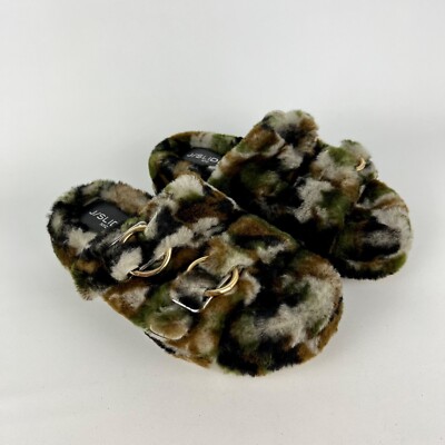 J Slides NYC Brooke Womens Genuine Shearling Platform Slippers