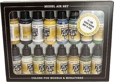 Vallejo WWII British Aircraft Model Air Paint Set 16 Colors - Hobby and Model