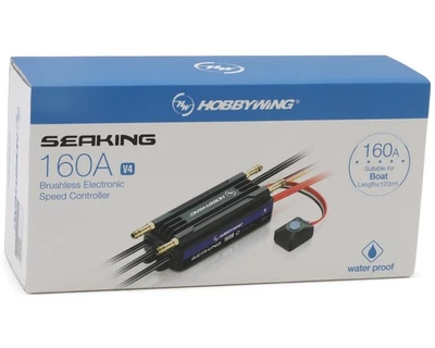Hobbywing SeaKing 160A V4 Brushless Marine ESC 30206200 - Image 1 of 3