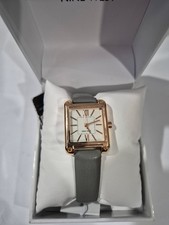 Nine West Women's Strap Watch Rose Tone Grey Strap A2