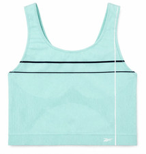 Reebok Seamless Mint Green Sports Bra Tank Made in USA S/M