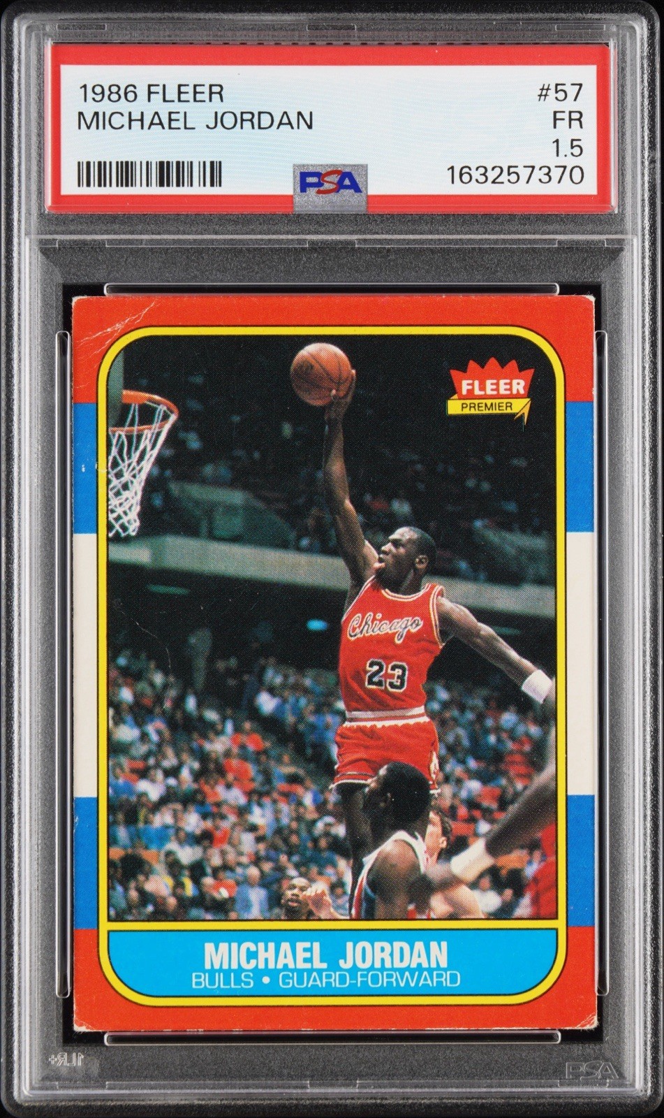 1986 FLEER #57 MICHAEL JORDAN PSA 1.5 NEW TO MARKET JUST GRADED