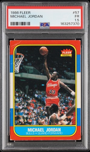 1986 FLEER #57 MICHAEL JORDAN PSA 1.5 NEW TO MARKET JUST GRADED