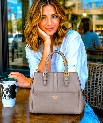 $2,970 USD, Giorgio Armani Black Label Borgonuovo Handbag