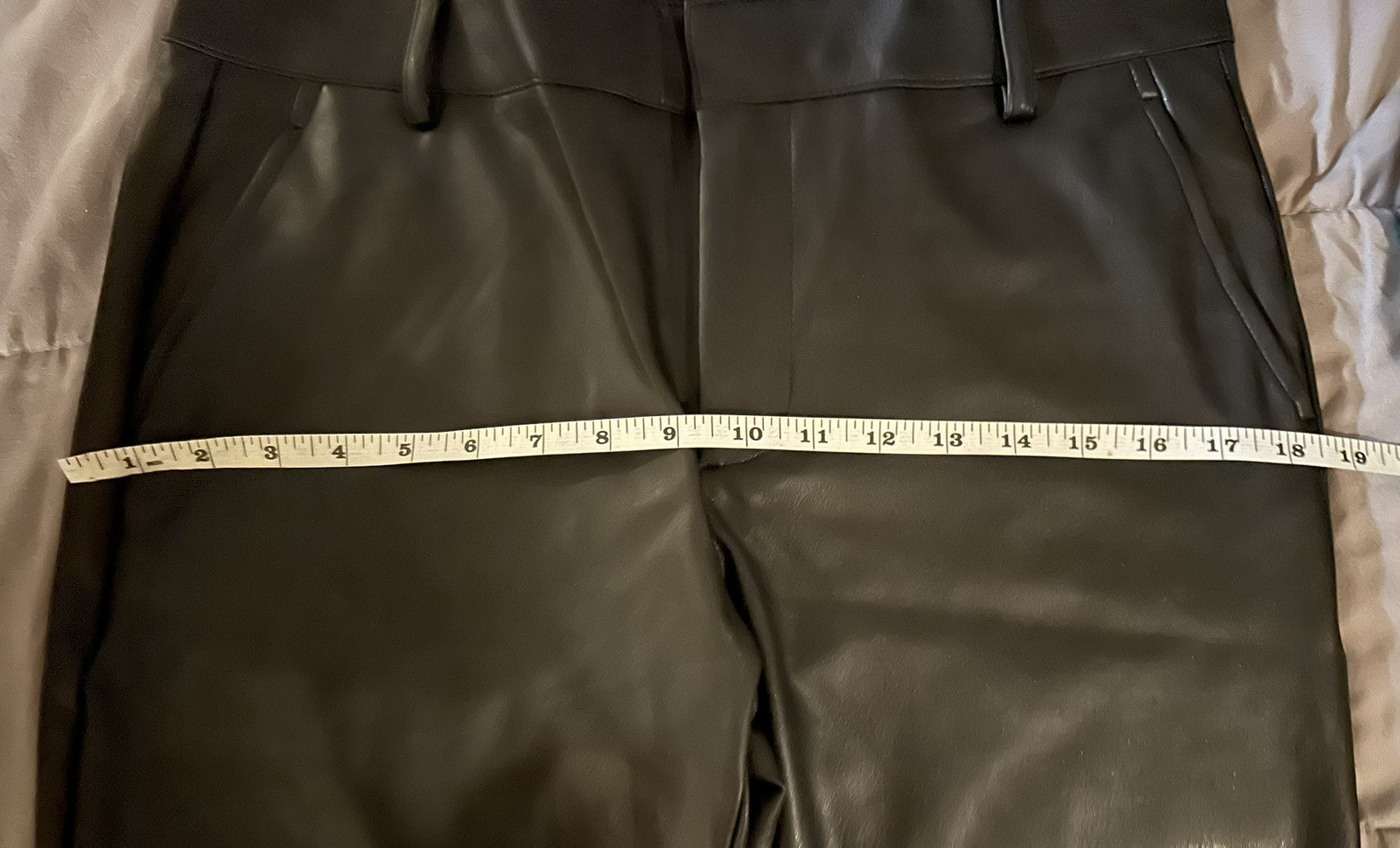 🖤 Shinestar Faux Leather Pants Black Wide Leg High Rise Large NWOT Chic New✨ image 10