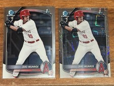 Jake Munroe 2025 (1st) Bowman Draft Chrome & Laser Lot (2) Angels