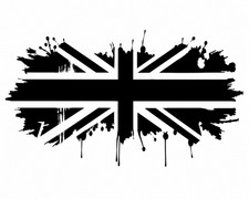 Union Jack MkII Splatt Vinyl Decal Sticker Car Window Van Camper Caravan