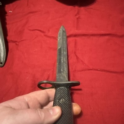 Vintage U.S. M7 Bayonet with original M8A1 And Belt Scabbard