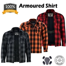 Mens MOTERO Motorcycle Motorbike Shirt Jacket ARAMID Lined CE Armour Protection
