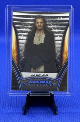 2025 Topps Star Wars Masterwork Qui-Gon Jinn Black # d /5 Card 39