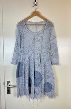 RUNDHOLZ Mesh Tunic Dress Bubble Hem Oversized Tulip Printed Cotton Gothic M