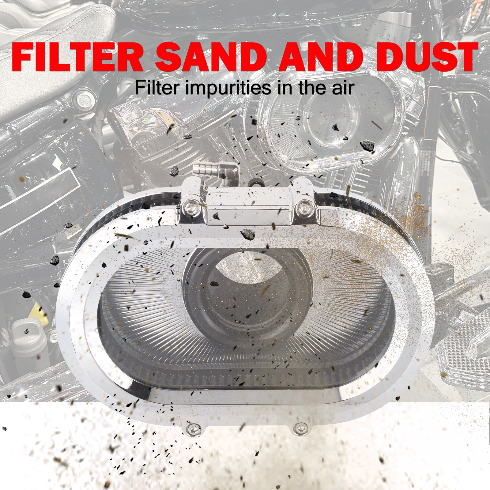 Chrome Transparent Air Cleaner Filter For Harley 24-2025 Touring Road King Glide