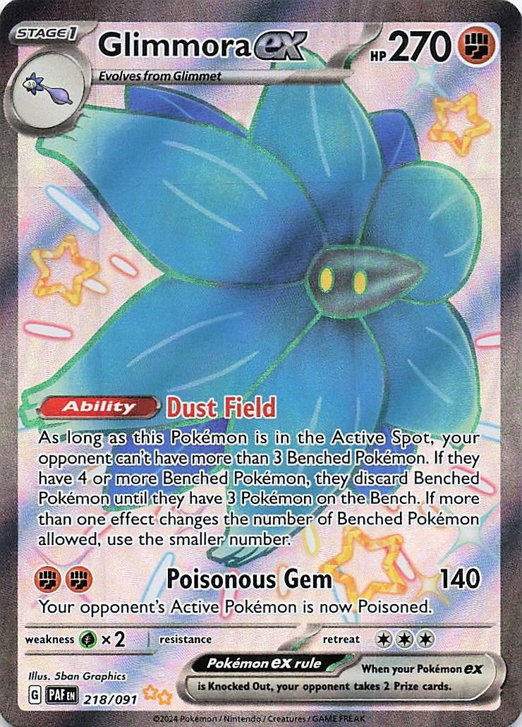 Glimmora ex 218/091 Shiny Ultra Rare Paldean Fates Pokemon Holo Near Mint