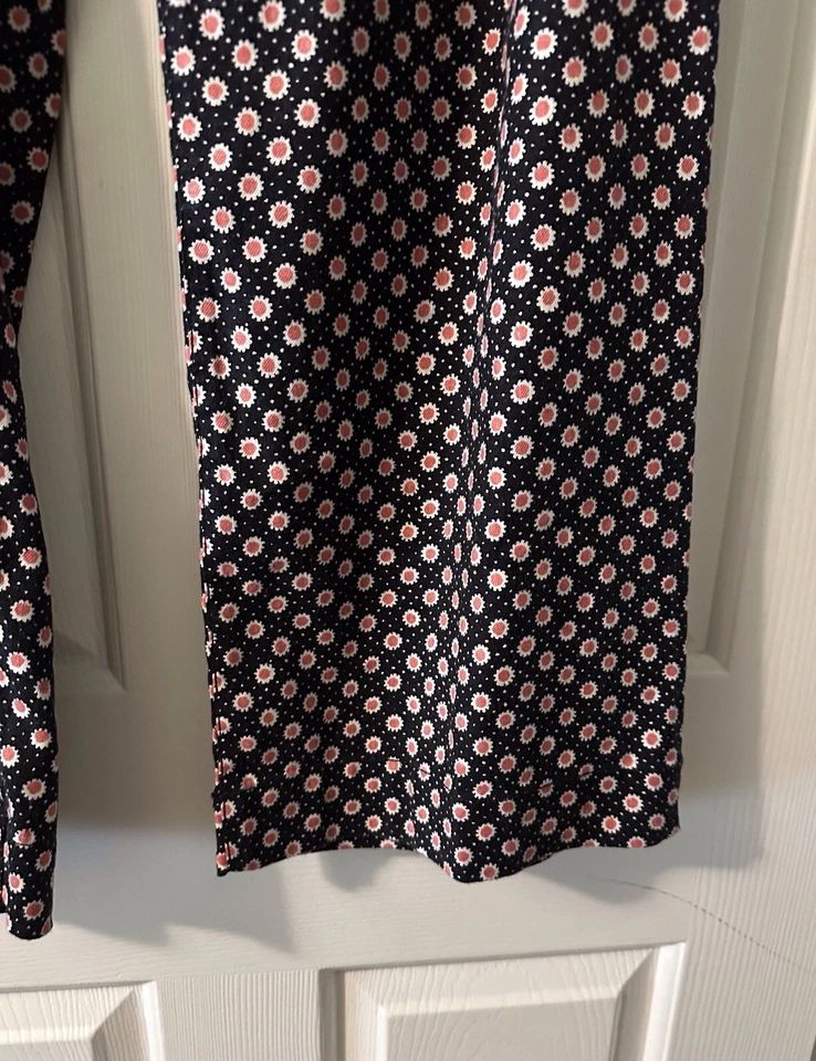 Pantalones de mujer Maeve Anthropologie negro rojo geo estampado bootcut 28 Foto 2 de 4