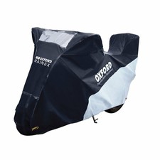 Oxford Rainex Motorcycle/Scooter Outdoor Cover With Black/Silver Trunk