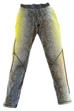 Nike Pro XS Printed Compression Leggings Black/Yellow Geometric Design