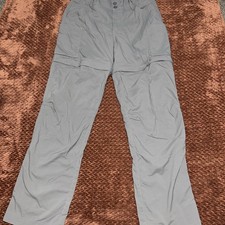 REI Co-op Pants Kids Large 14-16 Gray Nylon Convertible Cargo Hiking Zip Off