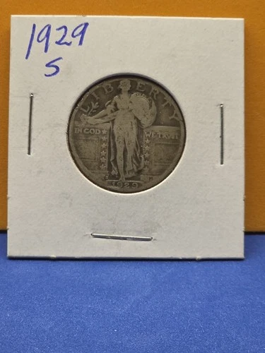 1929 S Standing Liberty Quarter STRONG DETAILS NICE SILVER COIN