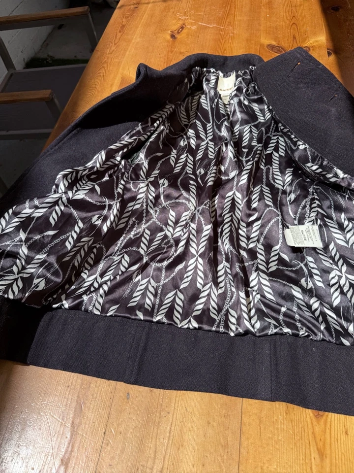 Auténtico abrigo DIESEL - negro para mujer LANA GUISANTE TALLA XSMALL F15 Foto 3 de 4