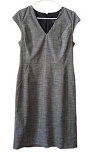 Ann Taylor Factory Women Size 8 Zipper Cap Sleeves Gray Speckled Formal Career