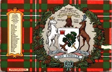 Scottish Clan MacGregor Scotland UK Tartan Badge Unposted Postcard D91