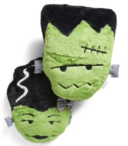 Isaac Mizrahi FRANKENSTEIN and BRIDE Pillow Set of 2 Halloween Decor BNWT - Picture 2 of 8