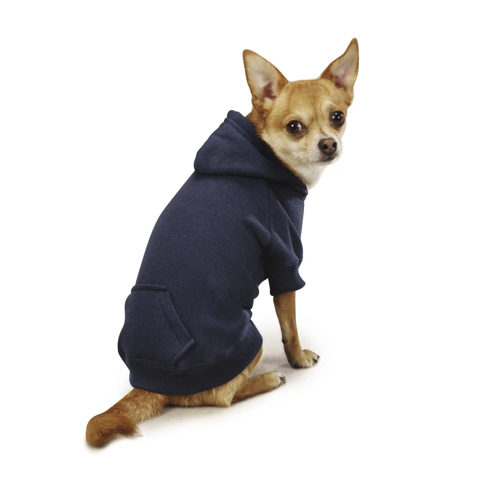 Sudadera con capucha básica canina informal para perros, 24 XL, azul marino Foto 2 de 4