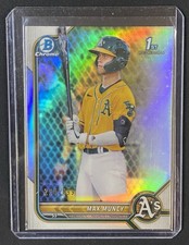 2022 Bowman Chrome Max Muncy 1st Bowman Refractor Serial #BCP-89 /499 Athletics