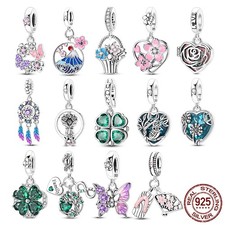 MULA Fine Original 925 Sterling Silver Charm CZ Love Flowers for Women Bracelet