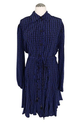 Riani Damen Kleid Gr. 44 Blau NEU Viskose A-Linie Dress