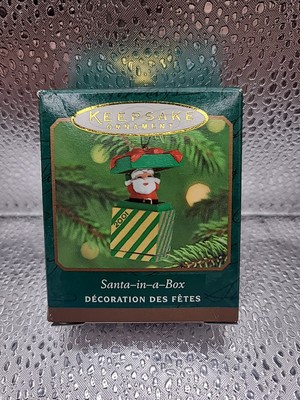 Hallmark Keepsake 2001 SANTA-IN-A-BOX Miniature Christmas Ornament