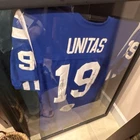 Johnny Unitas Baltimore Colts #19 Signed Football Jersey Framed
