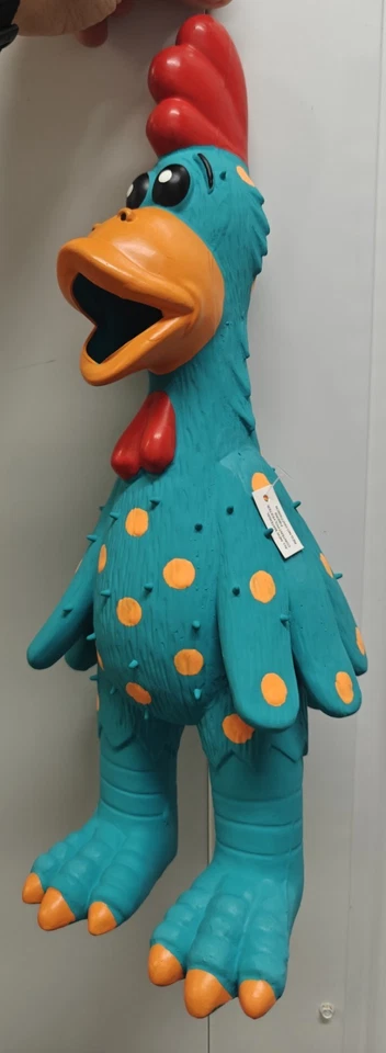 Multipet Latex Large Rooster Dog Toy / 15” By Multipet With Squeaker - Image 2 of 4