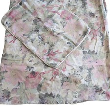 Vintage Floral Tapestry Twin Duvet Set Cover 1 Sham Pastel Pink Button Closure