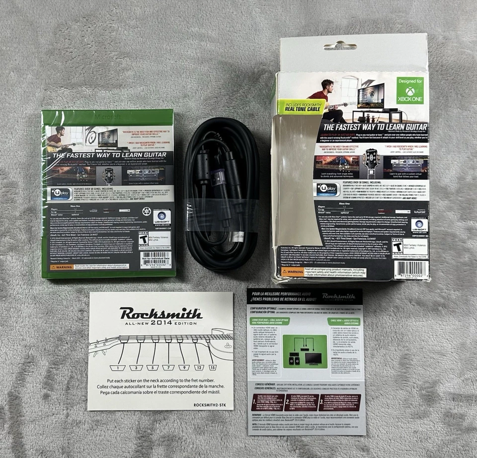 Rocksmith 2014 Edition New Sealed Game And Real Tone Cable Xbox One Open Box - Image 2 of 2