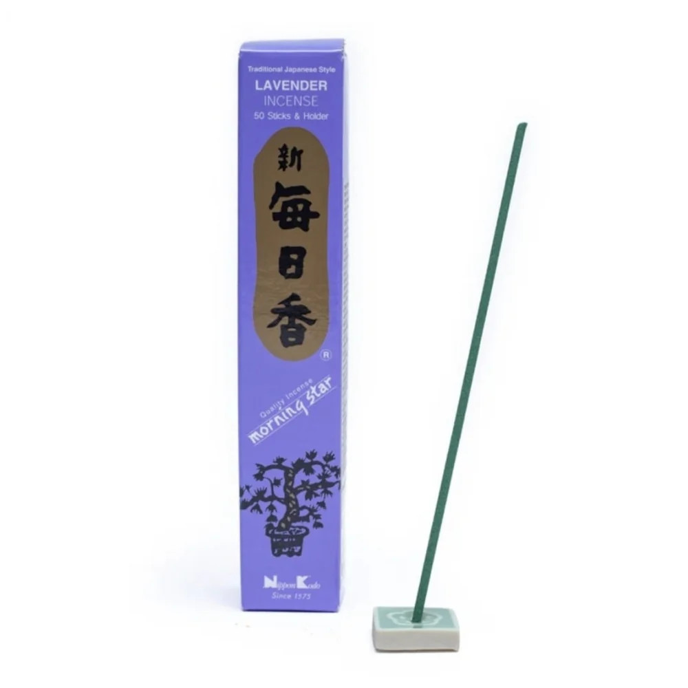 Lavender Incense Sticks & Holder 20g (50 Short Sticks)