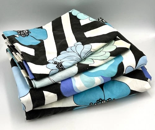 Vintage Gala Wondercale Springmaid Twin Size Complete Set Sheets Floral Retro