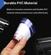 10pcs-Card Holder Protector Sleeves - Clear Vinyl Credit Card Cover