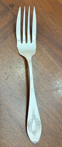 Sterling Silver 6” RLB Rogers Lunt Bowlen Mount Vernon Salad Fork Pat. 1905  26g