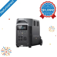 EcoFlow DELTA Pro 3600Wh Power Station Generator Certified Refurbished, LFP